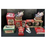 Adv. Coca-Cola Christmas Ornaments, Jars, Cards.