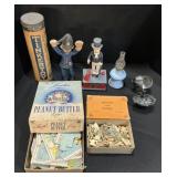Mechanical Bank, Vintage Toys & Puzzles, Oil Lamp.