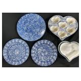 Stangl & Italian Spatterware Plates, Food Molds.