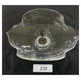 Steuben Crystal Calyx Leaf Dish.