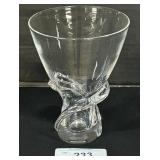 Steuben Crystal Spiral Flower Vase.