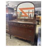 Ornate Dark Walnut Dresser.