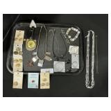 Sterling Silver Necklace, Westclox Pocketwatch.