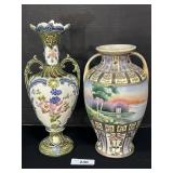 Hand Painted Art Deco Vase & Italian Vase.