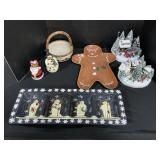 Christmas Displays, Platters, & Figurines.