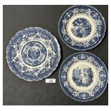 Contemporary Staffordshire Type Large Plates.