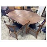 Mid Century Modern Walnut Dining Table.