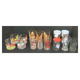 Vintage Character Glasses, Garfield, Wizard Of Oz