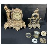 French Style Gilded Clock & Clock Faces.