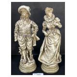 2 Figural Ceramic Victorian Figures.