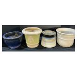 4 Ceramic Flower Pots/Planters.