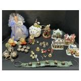 Christmas Light Up Figurines, Houses, Bells.