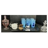 Depression Glass, Lusterware, Ribbed Art Glasses.