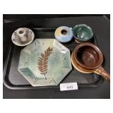 Signed Stoneware & Redware Pottery.