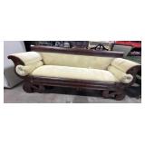 Antique American Empire Style Mahogany Sofa.
