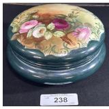 T&V Limoges France Floral Porcelain Box.