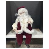 Vtg Christmas Animated Shelf Sitter Santa.