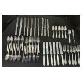 Silver Plate & Silver Nickel Flatware Sets.