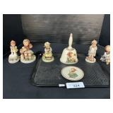 Hummel Goebel Figurines, Plate & Bell.