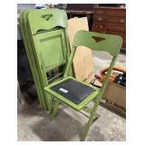 (4) Vtg Wooden Folding Chairs.