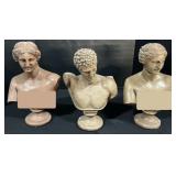 Chalkware Venus Of Milo & Hermes Busts.
