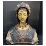 Chalkware Margherita De Valois Bust.