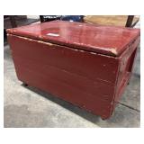 Vtg Wooden Chest, Toys.