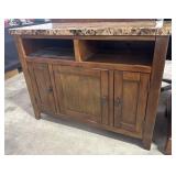 Modern Faux Marble Console Table.