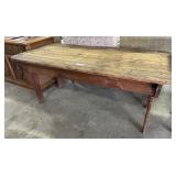 Antique Pine Farmhouse Table.