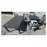 Slatted Aluminum Hightop Patio Table & Table.