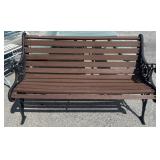 Slat Wood Garden Bench.