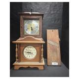 Two mantel clocks and 1 Julianer.   Mantel clocks