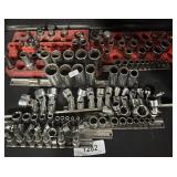 Various Size Craftsman and Snap-On Sockets.