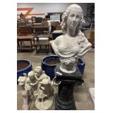 French Provincial Ceramic Pillar & Greco-Roman