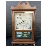 Seth Thomas Acro Tyne Reverse On Glass Clock.