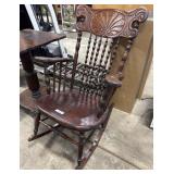 Antique Oak PressBack Rocking Chair