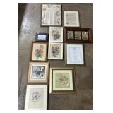 Botanical Prints, 1960 Teacher Service Fraktur.