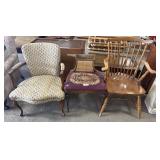 Windsor Style Armchair, Victorian Style Caned