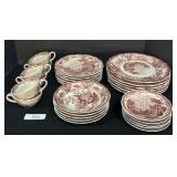 Contemporary Staffordshire Type Dinnerware.