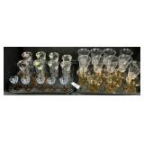 Handpainted Floral, Blue & Amber Glasses.