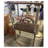 (2) Mid Century Modern Wire Rolling Carts.