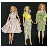 Vintage 1960s Midge & Barbie Dolls.