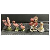 Bone China Flamingoes, Bride & Cheerleader