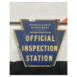 Vintage PA Inspection Station Metal Sign.