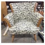 Scenic Toile Upholstered Armchair.