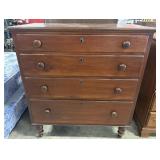 Ornate Dark Mahogany Chest of Drawers.