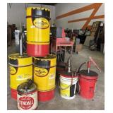 Pennzoil ATF Advertising Steel Drums & 80w-90 Oil.