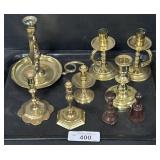 Brass Candle Holders (2 Are Williamsburg).