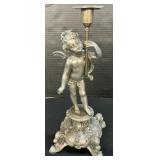 Metal Cherub Candlestick Holder.
