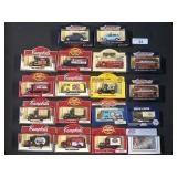 18 Lledo NOS Die Cast Toy Adv. Cars.